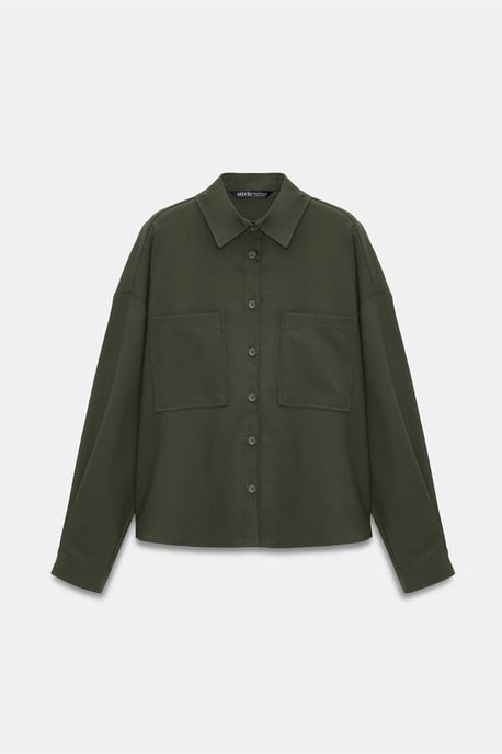 Übergroßes Crepe-Button-Front-Hemd - Image 6
