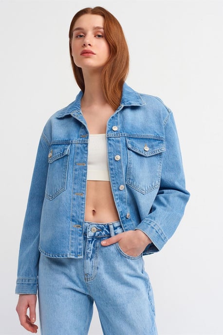 Damen Baumwoll-Denim-Hemd - Image 1