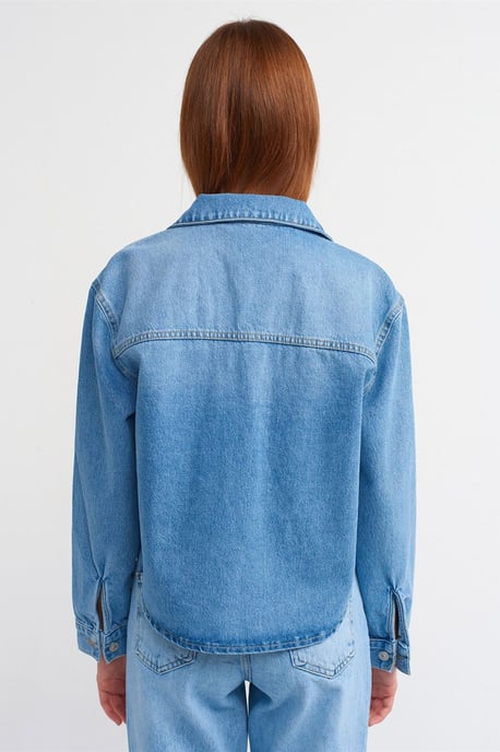 Damen Baumwoll-Denim-Hemd - Image 2