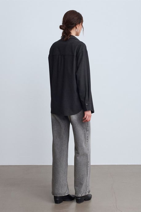 Übergroßes Langarm-Strick-Overshirt - Image 2