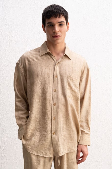 Herren Relaxed Fit Langarmhemd - Image 2