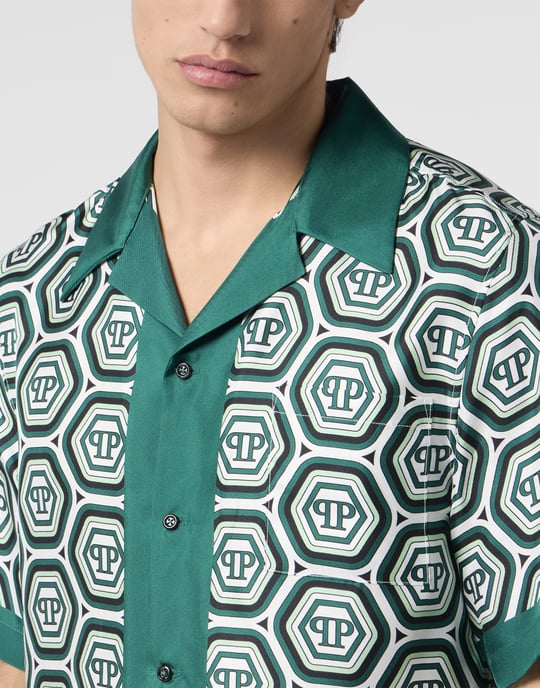 Silk Bowling Shirt Monogram 70'S - Image 3
