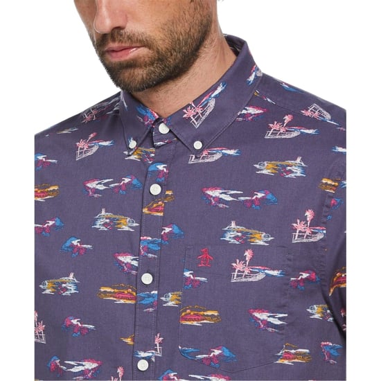 Original Penguin - Hemd für Herren, Regulär (Indigoblau) - Image 3