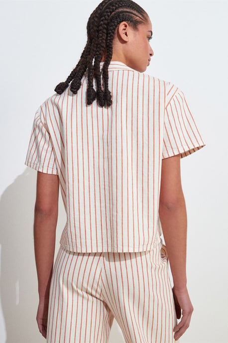 Damen Leinenmix Kurzarmshirt - Image 2