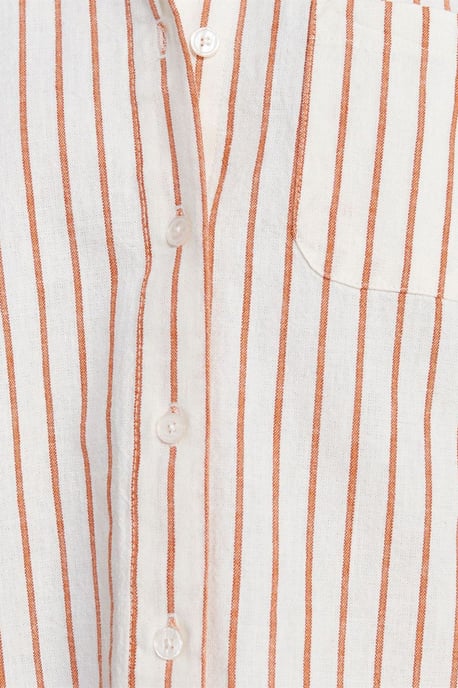 Damen Leinenmix Kurzarmshirt - Image 4