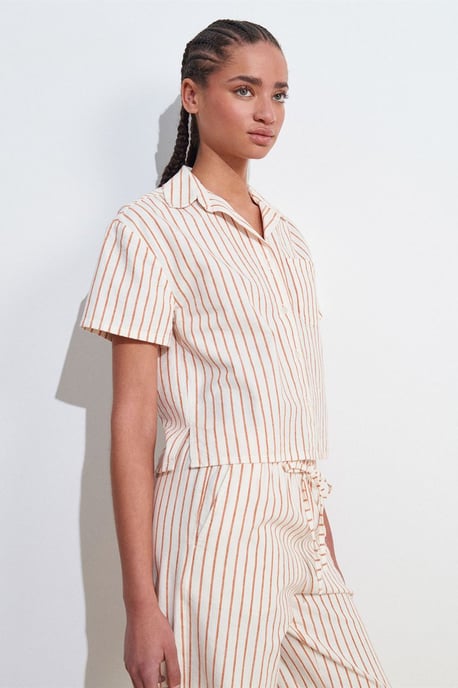 Damen Leinenmix Kurzarmshirt - Image 5