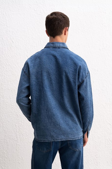Herren Baumwoll-Jacquard-Gabardine-Hemd - Image 5
