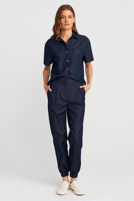 Damen Leinen-Mischgewebe Kurzarmshirt - Image 3