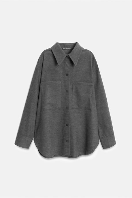 Übergroßes Langarm-Strick-Overshirt - Image 1