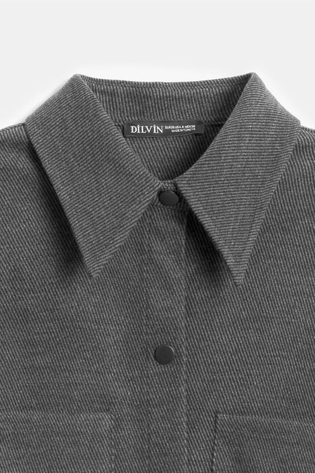 Übergroßes Langarm-Strick-Overshirt - Image 3