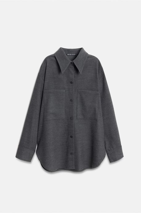 Übergroßes Langarm-Strick-Overshirt - Image 5