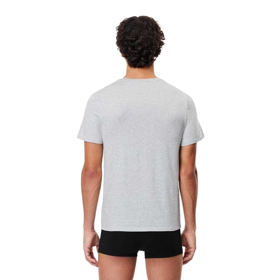 Lacoste - "Essentials" T-Shirt für Herren, Rundhalsausschnitt, Regulär (3er-Pack) (Weiß/Silber/Schwarz) - Image 3