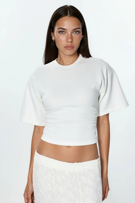 Rundhals Baumwoll-Lycra T-Shirt - Image 5