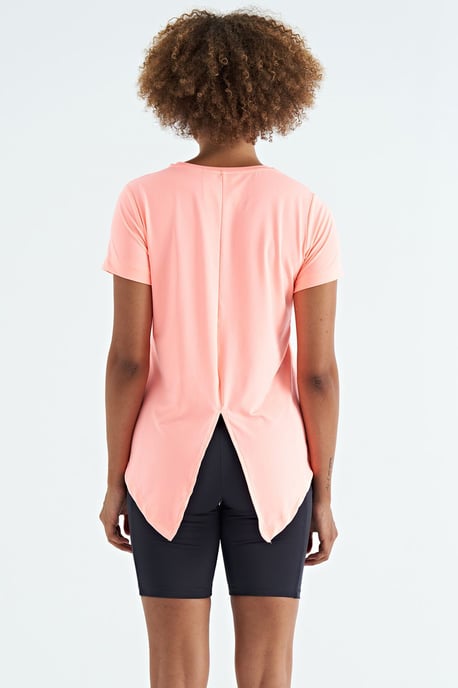 Damen entspanntes Rundhals-T-Shirt mit seitlichen Schlitzen - Image 5
