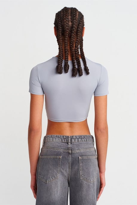 Damen Slim Fit Crop T-Shirt - Image 2