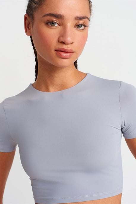 Damen Slim Fit Crop T-Shirt - Image 3