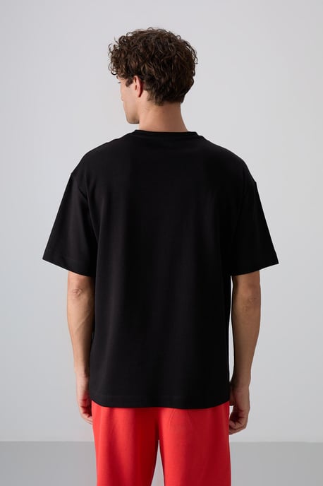 Übergroßes Baumwollmix Rundhals-T-Shirt - Image 5