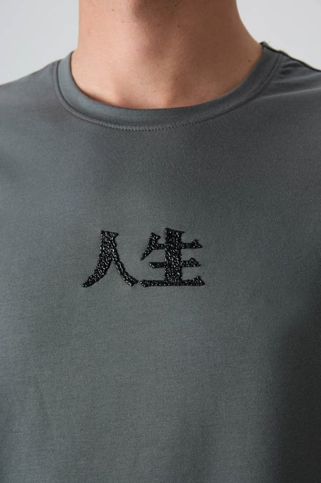 Übergröße Bedrucktes Rundhals-T-Shirt - Image 3