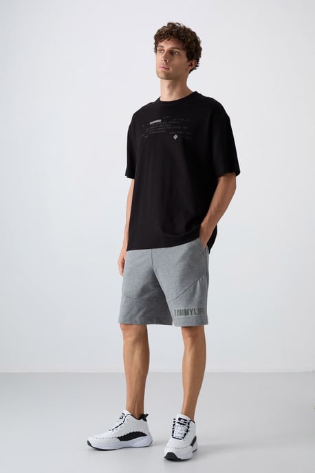 Übergröße Bedrucktes Rundhals-T-Shirt - Image 2