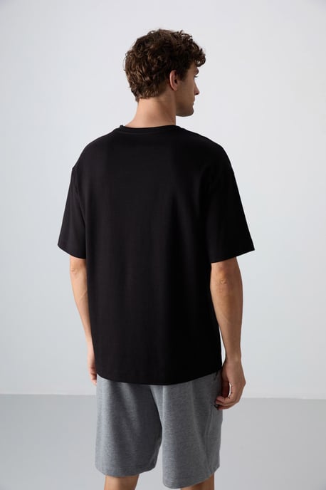 Übergröße Bedrucktes Rundhals-T-Shirt - Image 5