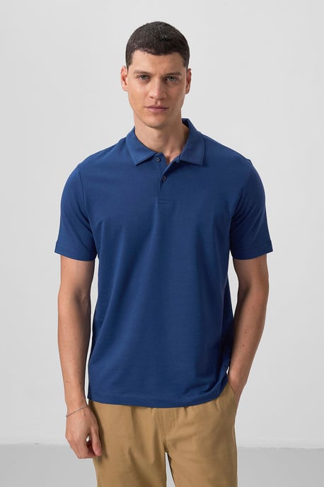 Herren Baumwolle Elasthan Polo T-Shirt - Image 2