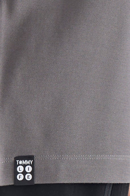 Herren Baumwoll-Polo-Shirt mit Textdruck - Image 3