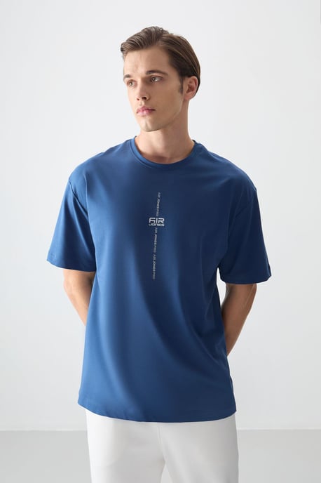 Übergröße Bedrucktes Rundhals-T-Shirt - Image 4