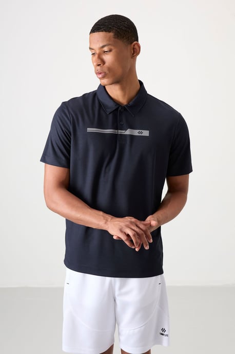 Herren Polo-Kragen Knopf-T-Shirt - Image 5