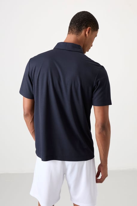 Herren Polo-Kragen Knopf-T-Shirt - Image 6