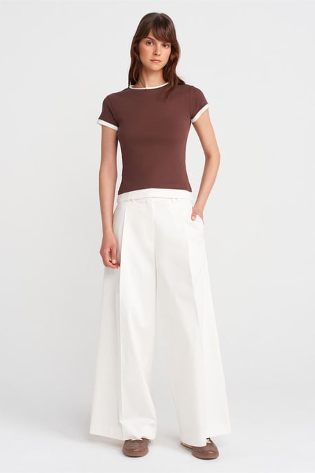 Damen Slim Fit Baumwoll Rundhals T-Shirt - Image 4