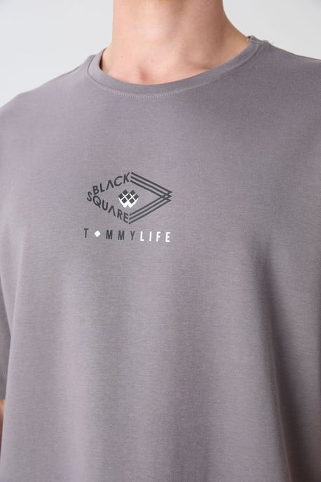 Überdimensionales Baumwoll-Mix Logo T-Shirt - Image 3