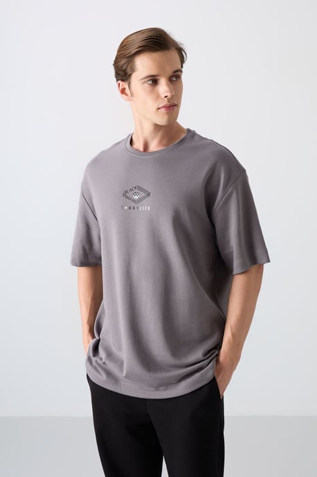 Überdimensionales Baumwoll-Mix Logo T-Shirt - Image 4