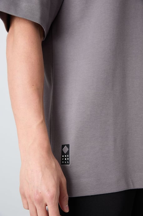 Überdimensionales Baumwoll-Mix Logo T-Shirt - Image 5