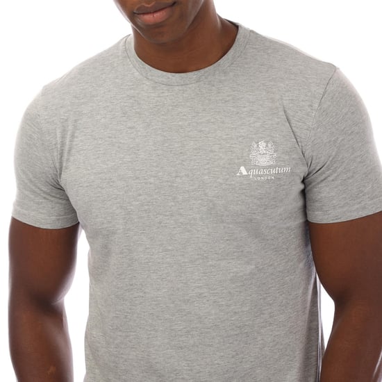 Aquascutum - "London" T-Shirt für Herren, Rundhalsausschnitt (Marine/Weiß) - Image 3