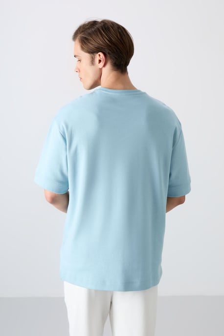 Oversized Baumwollmix Rundhalsausschnitt T-Shirt - Image 5