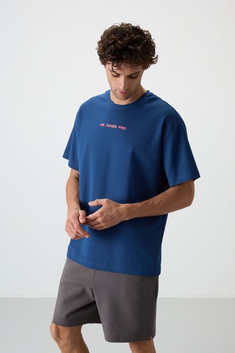 Übergröße Bedrucktes Rundhals-T-Shirt - Image 4