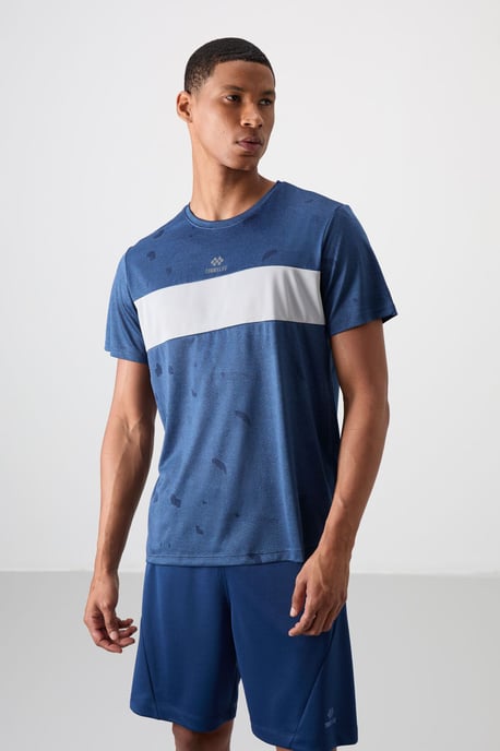 Herren Farbkombiniertes Rundhals T-Shirt - Image 2