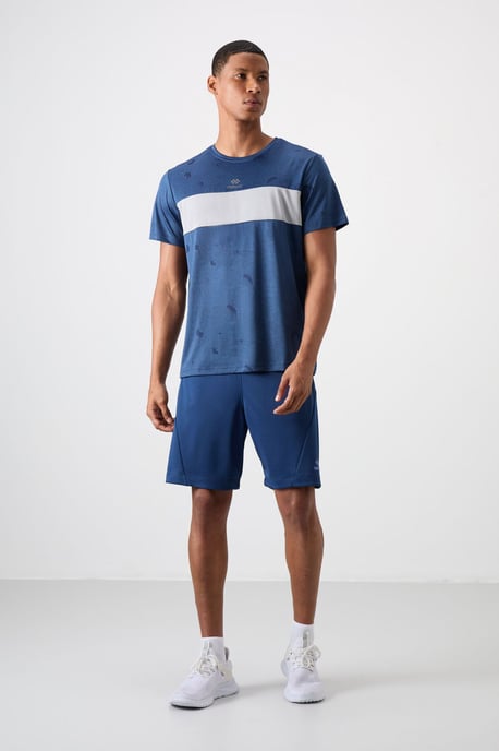 Herren Farbkombiniertes Rundhals T-Shirt - Image 3