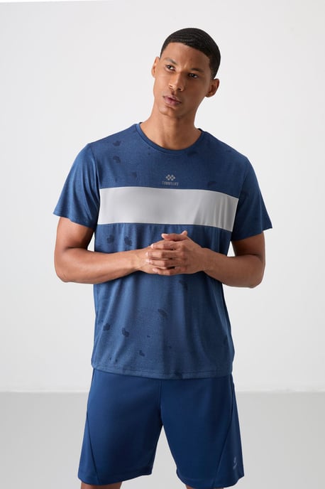 Herren Farbkombiniertes Rundhals T-Shirt - Image 5