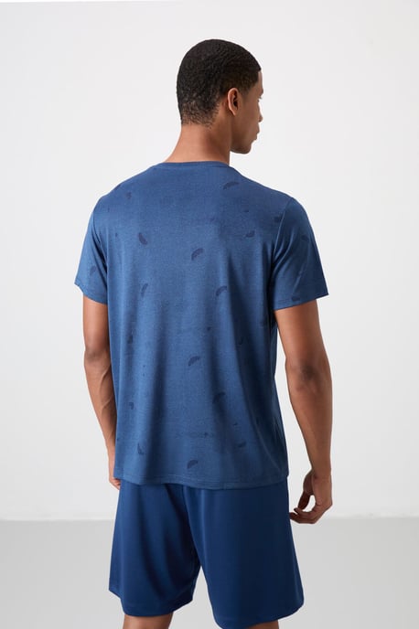 Herren Farbkombiniertes Rundhals T-Shirt - Image 6