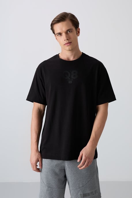 Übergrößen T-Shirt mit bedrucktem Logo und Rundhalsausschnitt - Image 1