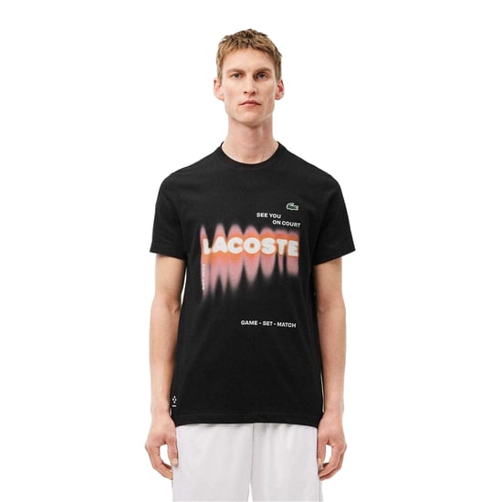 Lacoste - "Daniil Medvedev" T-Shirt für Herren (Schwarz) - Image 3