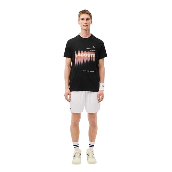 Lacoste - "Daniil Medvedev" T-Shirt für Herren (Schwarz) - Image 4