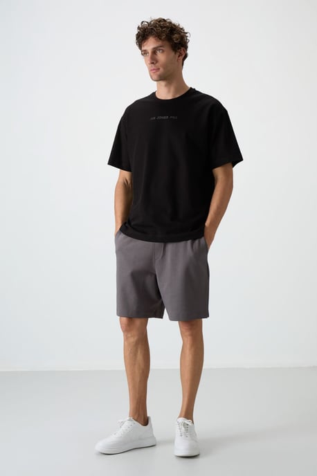 Übergröße Bedrucktes Rundhals-T-Shirt - Image 3