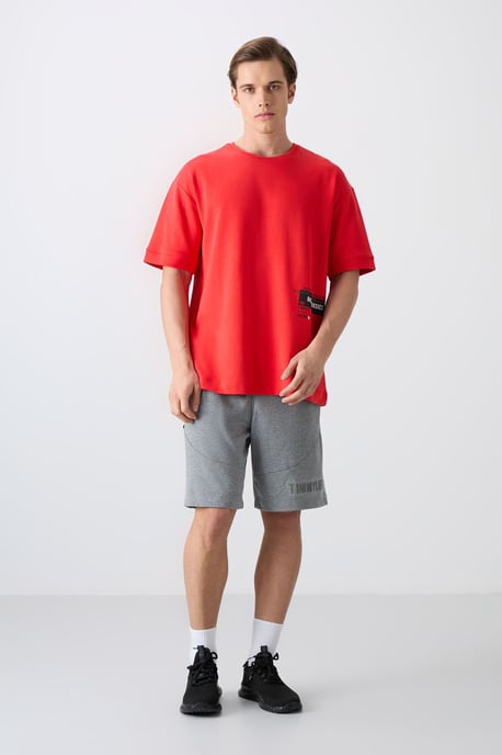 Übergrößen Baumwollmischung Rundhalsausschnitt T-Shirt - Image 4