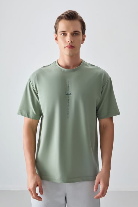Übergröße Bedrucktes Rundhals-T-Shirt - Image 1