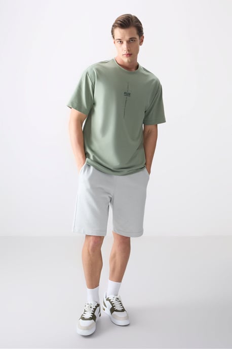 Übergröße Bedrucktes Rundhals-T-Shirt - Image 3