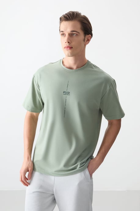 Übergröße Bedrucktes Rundhals-T-Shirt - Image 4
