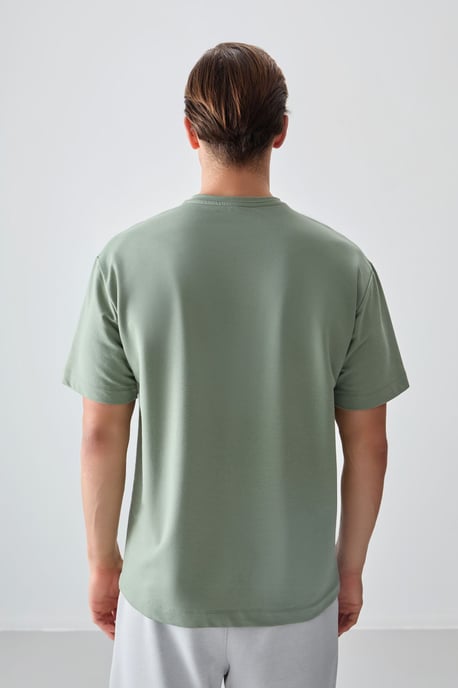 Übergröße Bedrucktes Rundhals-T-Shirt - Image 5