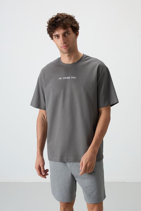 Übergröße Bedrucktes Rundhals-T-Shirt - Image 4
